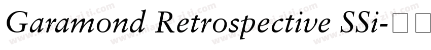 Garamond Retrospective SSi字体转换